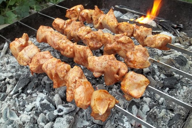 sunset time with barbecue in agadir